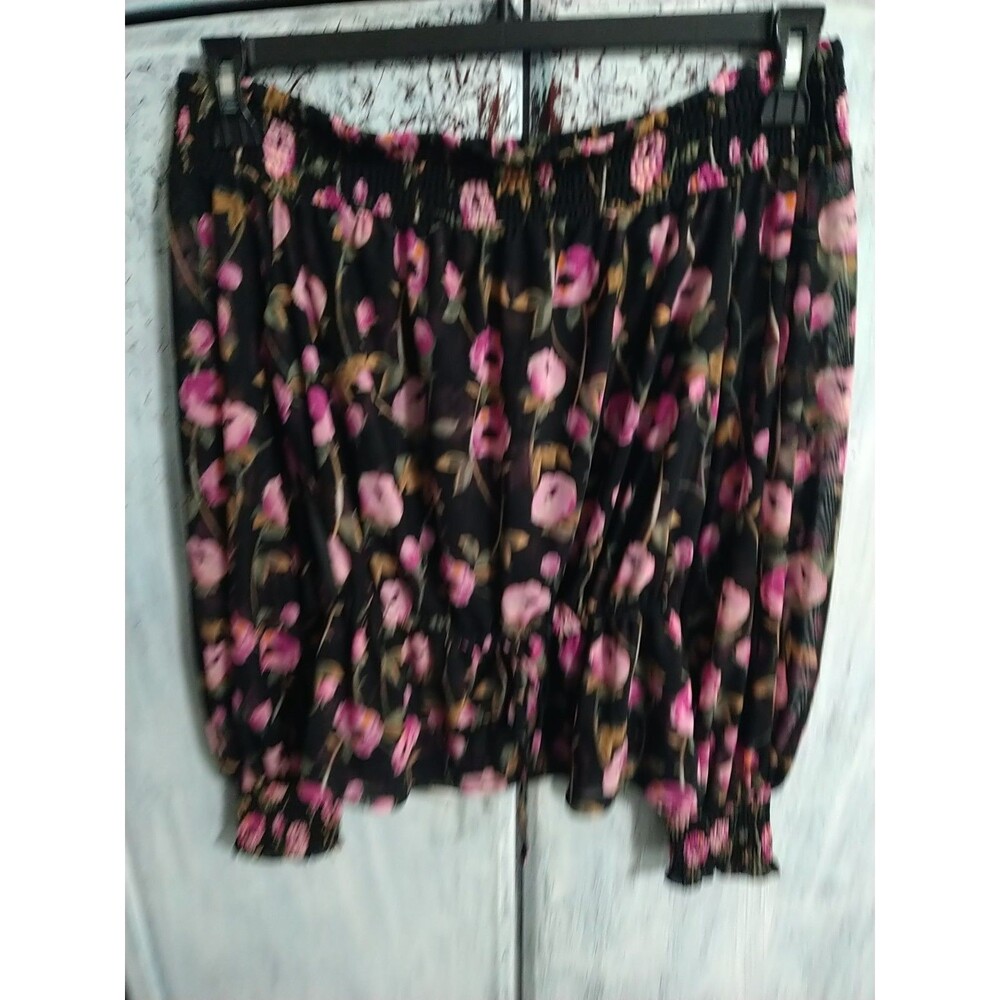 White House Black Market Off The Shoulder Sheer Floral Top Xxs Boho Cottage Core